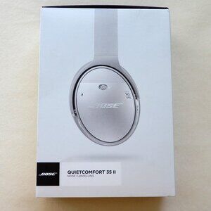 Bose QuietComfort 35 II Wireless Headphones, Noise Cancelling - Silver - QC35II